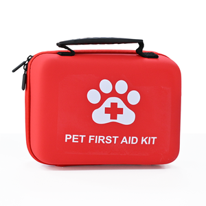 Trousse de premiers secours d'urgence portable grande capacité - ROUGE PU Imperméable pour soins des animaux de compagnie (chien/chat) Voyage en plein air et <span class=keywords><strong>camping</strong></span> - Product Image 3