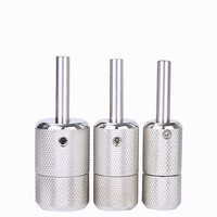 Poignée de cartouche de tatouage en acier inoxydable 25 mm à verrouillage automatique pour accessoires de maquillage permanent, usage professionnel et en salon