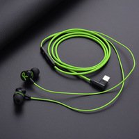 Earbud Gaming Berkabel In-Ear Tipe-C Isolasi Kebisingan Kabel 1.2m Desain Siku Suara Surround Stereo Audio Posisi Mikrofon