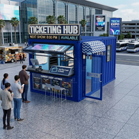 Kiosque mobile en acier de 10 pieds et 15 pieds, design moderne et respirant, pour magasin, petit bureau, boutique, utilisation en bord de mer, boutique éphémère 1