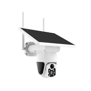 Caméra solaire WIFI sans fil 3MP 4G emplacement pour carte SIM CCTV maison surveillance de sécurité intelligente caméra IP à vision nocturne extérieure