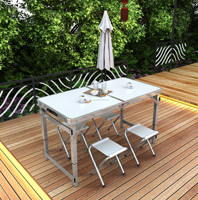 Table pliante en aluminium en gros, table de camping portable pour événements en plein air