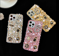 Coque de téléphone Rhinestone personnalisée au design de luxe pour iPhone 15 14 13 12 11 Pro Max Xs Xr Paillettes Diamant Couvertures de téléphone portable pour filles