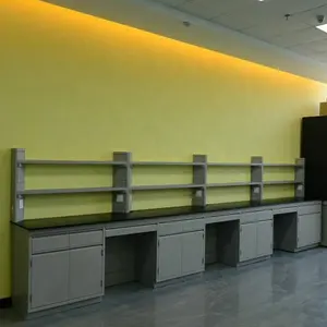 Laboratuvar mobilyası duvara monte laboratuvar tezgahı laboratuvar masası yan çalışma tezgahı reaktif raf