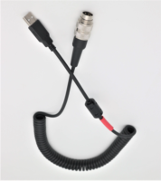 Personalizado M16 USB AM en programación de línea industrial Codificación de resorte de 4 pines Carga rápida 5A/6A Cobre puro para dispositivos móviles