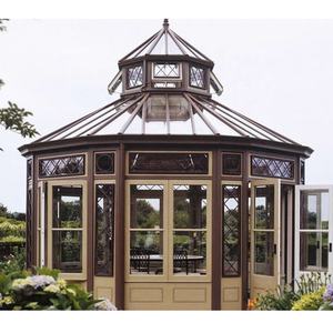 सूरज कमरे का ग्लास घर आउटडोर ग्रीन 4 मौसम कर्सर ग्लास हाउस सनरूम के लिए - Product Image 1