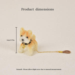 Modèle de <span class=keywords><strong>mini</strong></span> chien de compagnie Twisty Stick purement fait à la main à l'échelle 1:12, poupée de bricolage pour faire semblant de jouer. - Product Image 3