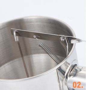 Funil de aço inoxidável com suporte, dispensador de manteiga e panqueca, alça destacável de 0,6L para bolos e sobremesas - Product Image 4