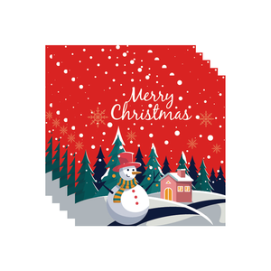 Hiện Đại Dùng Một Lần Đảng Chủ Đề Nguồn Cung Cấp Giấy Pallet Khăn Trải Bàn Mô Sắp Xếp Giáng Sinh Người Tuyết Bộ Đồ Ăn Thiết Lập - Product Image 6