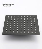 Système de douche mural encastré noir mat avec pommeau de douche pluie, mitigeur et bec de baignoire pour projets haut de gamme