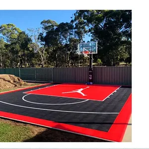 Piso multi-esporte removível para quadra de basquete ao ar livre e indoor Títulos de piso para quadra de basquete