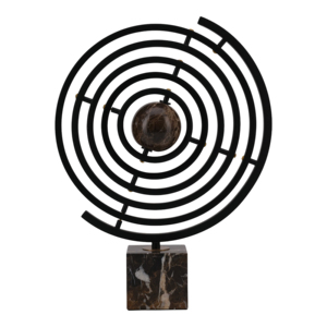 <b>Circular</b> Sculpture Ornament Metal Accent Display for Home Office <b>Shelf</b> Decor - Product Image 3