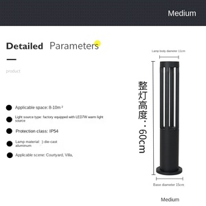 Lámpara LED impermeable para jardín y césped, iluminación de pilar de Arte de aluminio forjado moderno, patio, Villa, paisaje, luces de bolardo para césped - Product Image 6