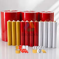 Ruban adhésif double face en PET acrylique robuste Broadya pour montage électronique, automobile et domestique, étanche et résistant à la chaleur, rouge