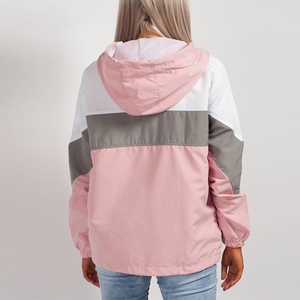 Nouvelle arrivée, <span class=keywords><strong>veste</strong></span> softshell pour femmes, coupe-vent à capuche personnalisée, style tendance, fermeture éclair, couleur unie - Product Image 2