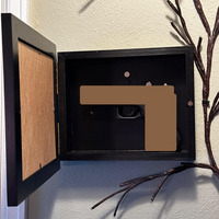 Armoire de rangement dissimulée personnalisée, étagère secrète murale, cadre photo en bois massif, boîte cachée
