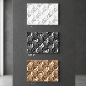 Azulejos de pared de cerámica de diseño de madera 3D moderno 12x18 pulgadas 30x45 cm Interior de baño brillante suministro al por mayor azulejos de porcelana pulida - Product Image 2