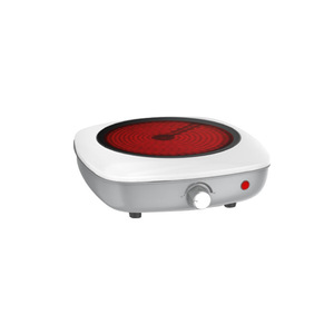 Plaque chauffante électrique 1200W à 1 brûleur, surface en verre céramique, boîtier en acier inoxydable, contrôle de température réglable, efficacité énergétique - Product Image 2