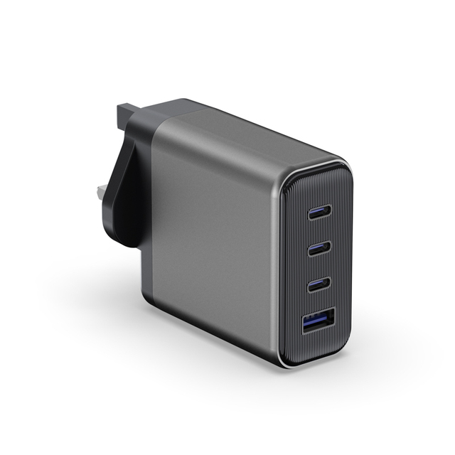 High-Speed 140W GaN PD3.1 Wall Charger Smart 4 Ports USB C Power Adapter with UK Plug for Macbook and Phone Accessories