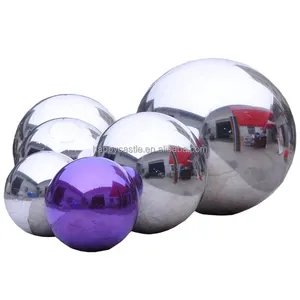 Sfera gonfiabile riflettente dello specchio di natale della palla della discoteca dello specchio del PVC di galleggiamento variopinto dell'argento dell'oro per la decorazione