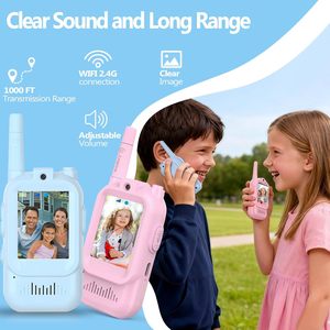 Novo Lançamento: Walkie Talkie Infantil com Vídeo, Brinquedo para Crianças, Longo Alcance, À Prova de Choque, Leve, Uso Interno e Externo, Idades 3-9, WiFi 2.4G - Product Image 4