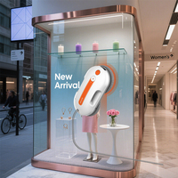 Lite Robot de nettoyage de vitres ultra mince Robot de nettoyage automatique par pulvérisation d'eau Aspirateur Robot de nettoyage de vitres intelligent intérieur extérieur