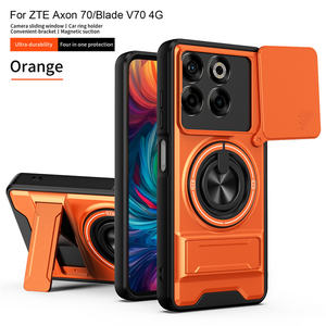 Étui magnétique Lichicase anti-traces de doigts deux-en-un avec support de voiture et anneau pour ZTE <span class=keywords><strong>Blade</strong></span> A36 A76 - Product Image 6