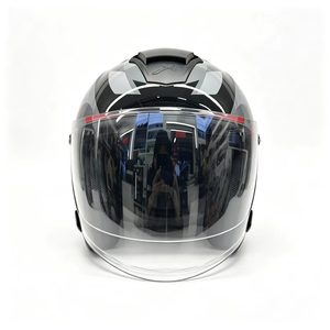 Casque de moto <span class=keywords><strong>FGN</strong></span> 3/4 à visière ouverte, double visière, pare-soleil interne, résistant aux chocs, en ABS, très vendu - Product Image 1