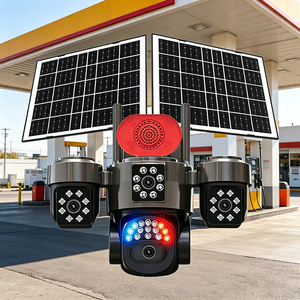 Cámaras de Seguridad IP Solares 4G de Cuatro Lentes, Nuevas, Venta al por Mayor, 4K AOV PTZ, Detección PIR, Seguimiento Automático de Personas, Cámara CCTV en Red - Product Image 1