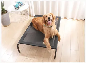 Basics Custom Summer Cooling Elevated Pet Bed Breathable Raised Outdoor Dog Bed Portable Camp Dog Bed For Dogs