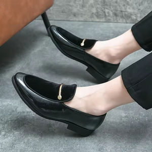 Leather Shoes High Quality Artisan Made Professional Business <b>Dress</b> Wedding Pointed Waterproof Comfortable Breathable Arch - Product Image 5