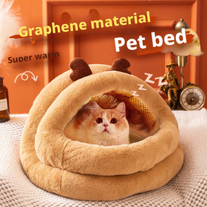 Cama para Mascotas Semicerrada, Cálida, Ecológica y Cómoda para Invierno, Antiestática, para Perros y Gatos, Colchón, Venta al por Mayor - Product Image 2