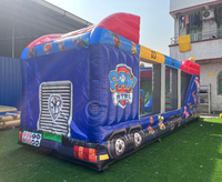 Parcours d'obstacles gonflable interactif Paws Patrols Bus pour enfants