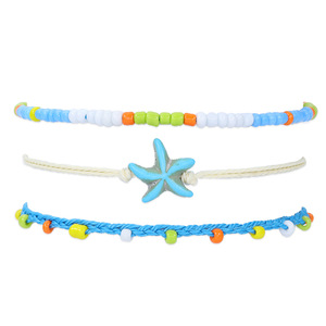 Pulsera tejida de estilo bohemio hecha a mano, <span class=keywords><strong>tobillera</strong></span> de cuentas de arroz para <span class=keywords><strong>surf</strong></span> de verano, cadena de tobillo de moda - Product Image 3