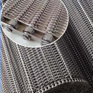 High Quality C2120 Carbon Roller Chain Link Spiral Wire Mesh Conveyor Belt for Food Dryer