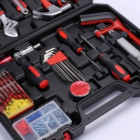 Ensemble d'outils de bricolage 110 pièces avec lampe de poche et clé à cliquet