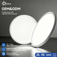 Lampu Panel LED Ultra Tipis 12W 18W 24W 32W 40W PC untuk Plafon, Dapat Dipasang di Permukaan, Garansi 5 Tahun, Cocok untuk Kamar Mandi & Dapur Hotel