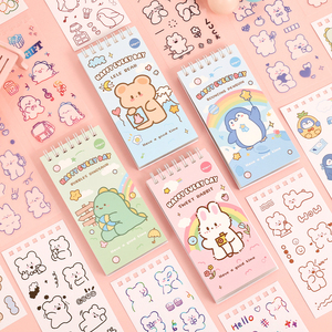 Papeterie IMODA 50 Feuilles Adorables Autocollants de <span class=keywords><strong>Scrapbooking</strong></span> Livre Autocollants Décoratifs de Dessin Animé DIY Fournitures de Journaling pour Carnet et Agenda - Product Image 1
