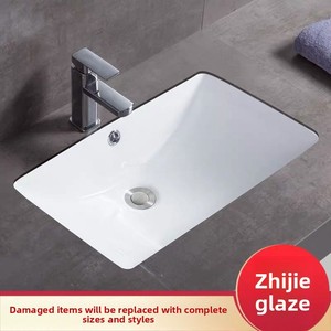 Lavabo encastré ovale en céramique avec support <span class=keywords><strong>de</strong></span> robinet monotrou pour <span class=keywords><strong>salle</strong></span> <span class=keywords><strong>de</strong></span> <span class=keywords><strong>bain</strong></span> et balcon, nouveau style chinois - Product Image 4