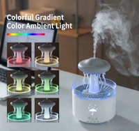 Diffuseur d'arômes transfrontalier rotatif en forme de méduse, humidificateur silencieux à grande brume avec lumière 7 couleurs pour chambre à coucher