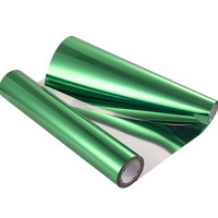 Autocollants de mariage contemporains GYC en plastique PET durable, effet miroir vert, électroplaqués, réfléchissants, 0,3 mm