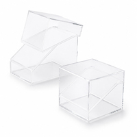 Boîte de présentation en acrylique PS transparente personnalisée en usine pour cartes, dés, poupées, figurines, souvenirs et objets de collection