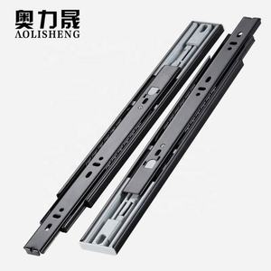 Quincaillerie d'ameublement 400mm Longueur 3 plis Glissière Push to open Roulement À Billes Rebond Armoire Tiroir Glissière - Product Image 5