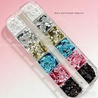 12grilles de paillettes pour ongles de luxe, tailles mixtes, ultra-fines, lumineuses, métalliques, rondes, holographiques, pour la décoration d'ongles