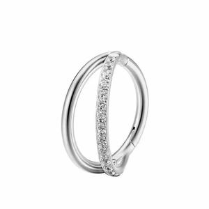 Anillo de Acero Inoxidable PARA LA Nariz, Joyería PARA EL Cuerpo, Piercing de Hueso del Oído con Circonita, Tabique, Clicker, <span class=keywords><strong>Doble</strong></span> Aro CZ, Anillo PARA LA Nariz - Product Image 4