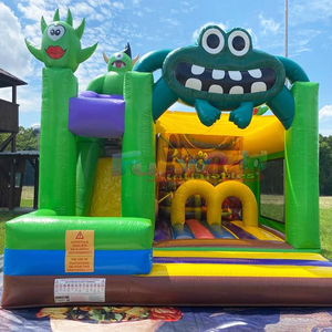 Castillo inflable con tobogán para niños, ideal para fiestas en el patio trasero, modelo Monster Bouncy Castle. - Product Image 6