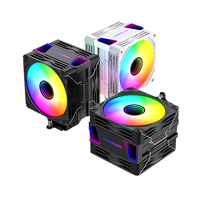 Ventilateur de refroidissement CPU à roulement hydraulique LED ARGB avec radiateur en cuivre-aluminium, faible bruit 17 dB(A) et durée de vie de 40 000 heures pour dissipateur thermique PC