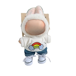 Set de Ropa DIY para Muñecas de Peluche de 17 cm, Unisex, con Camiseta de Manga Corta, Sombrero de <span class=keywords><strong>Pescador</strong></span> y Jeans - Línea de Moda - Product Image 5