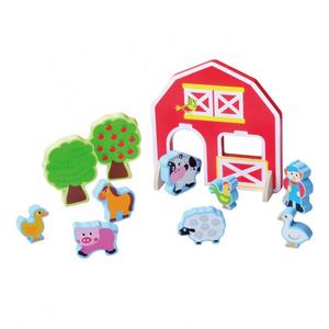 Vente en gros MDF Montessori Jouets éducatifs en bois Happy Farm <span class=keywords><strong>Animaux</strong></span> assortis - Product Image 2