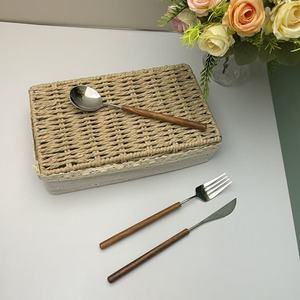 Japanese Style Rosewood Handle Cutlery Set 304 Stainless Steel <b>Knife</b> Fork Spoon Retro Solid Wood Three Piece Household Set - Product Image 2